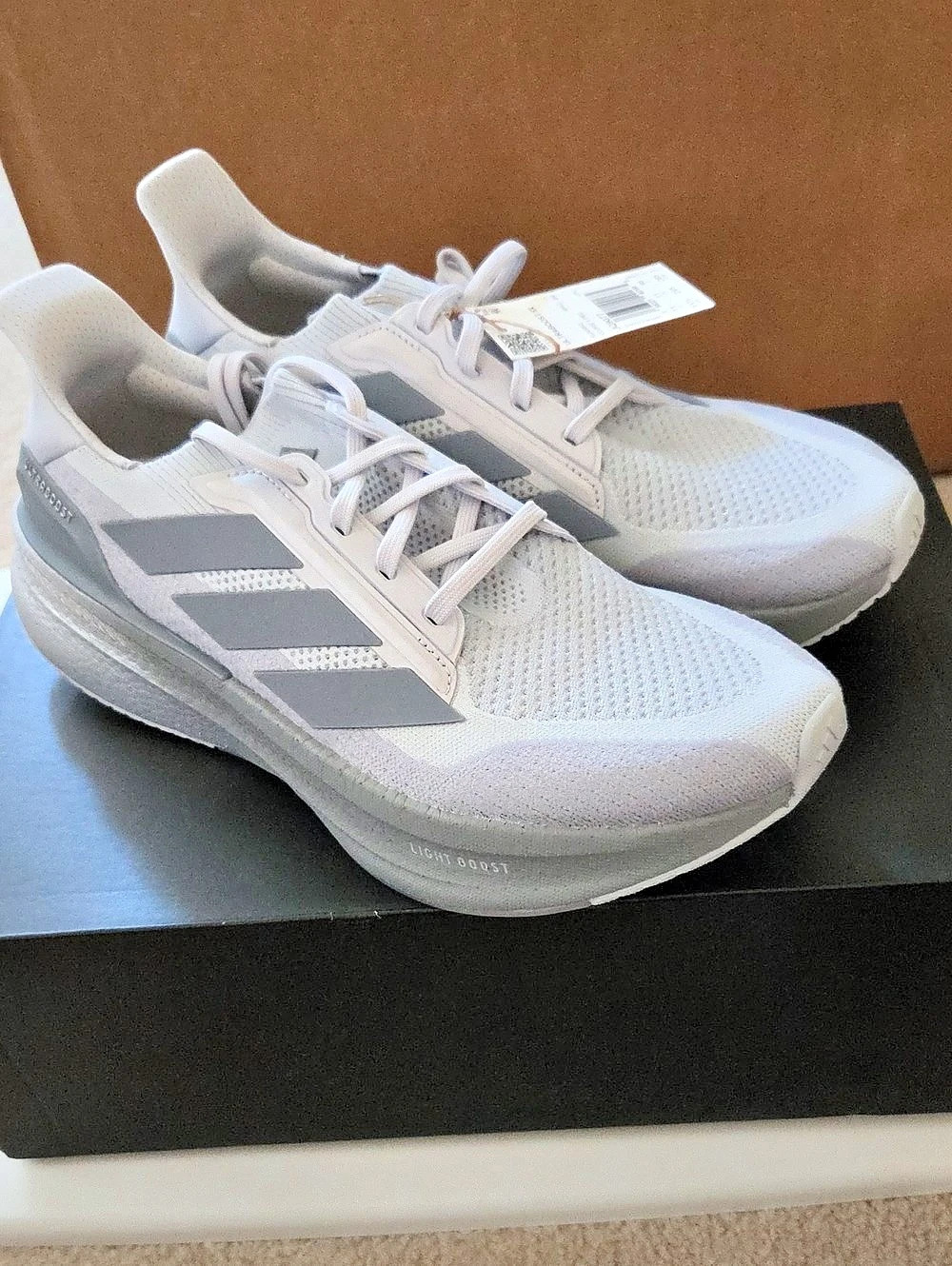 adidas Ultraboost 5X Men's Running Shoes Gray & White US 11.5